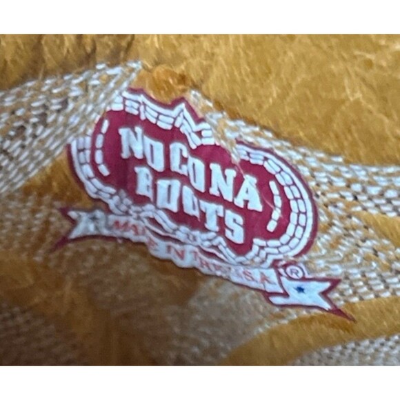Vintage Nocona Men’s Western Boots 1536 Cowboy Snake Skin Flame Stitch 11-1/2 D main image 6